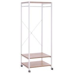 Έπιπλο εισόδου Novalie Sonama με λευκό μεταλλικό σκελετό διαστάσεων 60x40x155cm