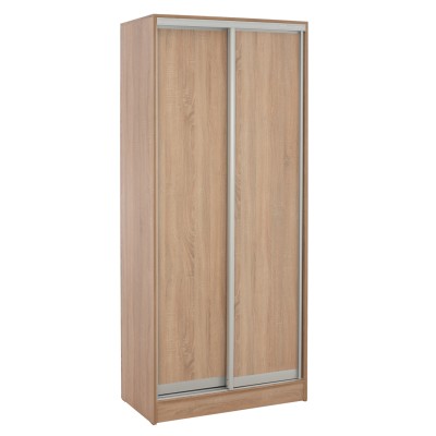 Ντουλάπα συρόμενη Adler μελαμίνης 90x45x210Ycm Sonama Oak δίφυλλη 