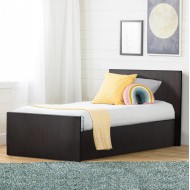 Κρεβάτι μονό Adler μελαμίνης για στρώμα 90x200cm σε χρώμα βέγγε