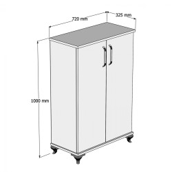 Παπουτσοθήκη μελαμίνης Tatum me 5 αποθhκευτικούς χώρους καρυδί 72x32.5x100Υcm