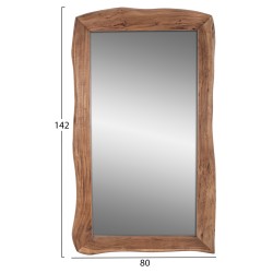 Καθρέπτης Zion από μασίφ ξύλο ακακίας φυσικό 142x80x4cm