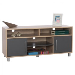 Έπιπλο τηλεόρασης από μελαμίνη danna σε απόχρωση  sonama-γκρι διαστάσεων 120x40x55 cm.