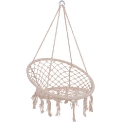 Κρεμαστή φωλιά Neena σε λευκό χρώμα διαστάσεων 80x73x99cm Κρεμαστή φωλιά Neena σε λευκό χρώμα διαστάσεων 80x73x99cm