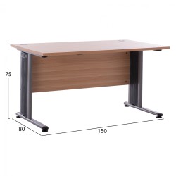 Γραφείο επαγγελματικό της σειράς Valden σε χρώμα ξύλου οξιάς Μ150xΠ80xΥ75cm