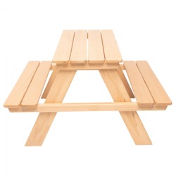 Παιδικό τραπέζι πικνίκ ξύλινο Miko φυσικό διαστάσεων 88x88x52,5Ycm Παιδικό τραπέζι πικνίκ ξύλινο Miko φυσικό διαστάσεων 88x88x52,5Ycm