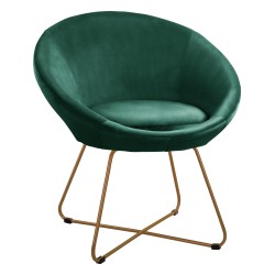 Πολυθρόνα Randi με χιαστί πόδια κυπαρισσί βελούδο διαστάσεων 74x64x79cm Πολυθρόνα Randi με χιαστί πόδια κυπαρισσί βελούδο διαστάσεων 74x64x79cm