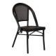 Καρέκλα κήπου DALILA σε μαύρο χρώμα από αλουμίνιο διαστάσεων 50x56x86cm