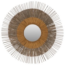 Καθρέπτης με πλαίσιο Mendong Grass Φ105cm σε χρώμα φυσικό χρυσό  Καθρέπτης με πλαίσιο Mendong Grass Φ105cm σε χρώμα φυσικό χρυσό