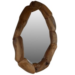 Καθρέπτης από μασίφ ξύλο teak φυσικό 100x70Υcm Καθρέπτης από μασίφ ξύλο teak φυσικό 100x70Υcm