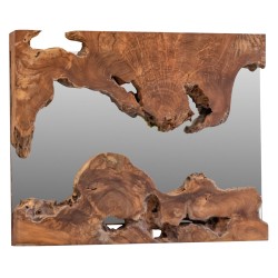 Καθρέπτης από μασίφ ξύλο teak φυσικό 62x62x5cm Καθρέπτης από μασίφ ξύλο teak φυσικό 62x62x5cm