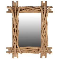 Καθρέπτης από μασίφ ξύλο teak φυσικό 100x80Ycm Καθρέπτης από μασίφ ξύλο teak φυσικό 100x80Ycm