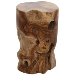 Βοηθητικό τραπεζάκι στρόγγυλο από μασίφ ξύλο τeak φυσικό φ30x45Ycm Βοηθητικό τραπεζάκι στρόγγυλο από μασίφ ξύλο τeak φυσικό φ30x45Ycm