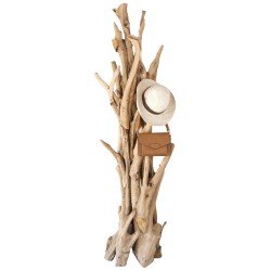 Καλόγερος από μασίφ ξύλο teak σε φυσική απόχρωση διαστάσεων 36x30x183Υ cm.