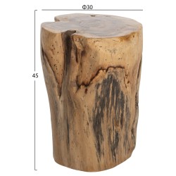 Βοηθητικό τραπεζάκι από μασίφ ξύλο Teak φυσικό διαστάσεων φ30-35x45Ycm