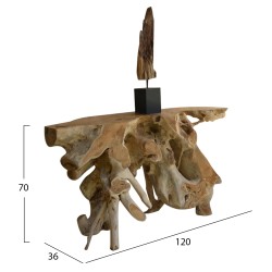 Κονσόλα από μασίφ ξύλο Teak φυσικό διαστάσεων 120x36x70Ycm