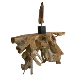 Κονσόλα από μασίφ ξύλο Teak φυσικό διαστάσεων 120x36x70Ycm