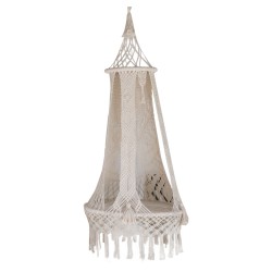 Κρεμαστή φωλιά μακραμέ σε χρώμα εκρού 80x150cm Κρεμαστή φωλιά μακραμέ σε χρώμα εκρού 80x150cm