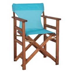 Καρέκλα σκηνοθέτη γαλάζια με σκελετό σε καρυδί χρώμα από μασίφ ξύλο οξιάς διαστάσεων 57x54x88,5cm ΛΗΜΝΟΣ Καρέκλα σκηνοθέτη γαλάζια με σκελετό σε καρυδί χρώμα από μασίφ ξύλο οξιάς διαστάσεων 57x54x88,5cm ΛΗΜΝΟΣ