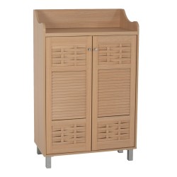 Παπουτσοθήκη-ντουλαπι μελαμίνης Kailena σε χρώμα φυσικό 77x40.5x122Υcm