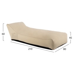 Πουφ Tanea μπεζ με UV protection διαστάσεων 80x210x45-60cm