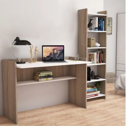 Σετ γραφείου 2 τεμάχια μελαμίνης Sonoma σε χρώμα λευκό