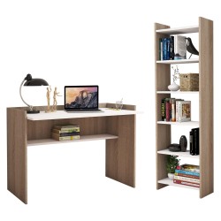 Σετ γραφείου 2 τεμάχια μελαμίνης Sonoma σε χρώμα λευκό