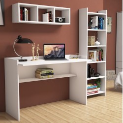 Σετ γραφείου 3 τεμάχια μελαμίνης σε απόχρωση λευκή