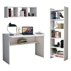 Σετ γραφείου 3 τεμάχια μελαμίνης σε απόχρωση λευκή