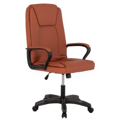 Καρέκλα γραφείου ταμπά PU διαστάσεων 63x70x114Ycm 