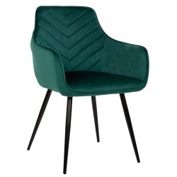 Πολυθρόνα Latrell σε χρώμα κυπαρισσί με μαύρα μεταλλικά πόδια διαστάσεων 55x57x84Ycm Πολυθρόνα Latrell σε χρώμα κυπαρισσί με μαύρα μεταλλικά πόδια διαστάσεων 55x57x84Ycm