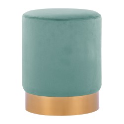 Σκαμπό Levy φυστικί βελούδο με χρυσή βάση φ35x43Ycm Σκαμπό Levy φυστικί βελούδο με χρυσή βάση φ35x43Ycm