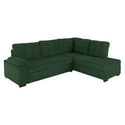 Καναπές κρεβάτι Jade δεξιά γωνία κυπαρίσσι βελούδο 250x80-180x73-88hcm