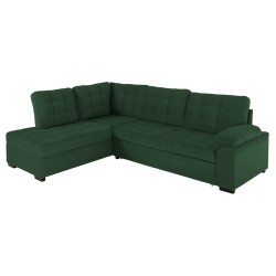 Καναπές κρεβάτι Jade αριστερή γωνιά σε κυπαρίσσι χρώμα διαστάσεων 250x180x88hcm