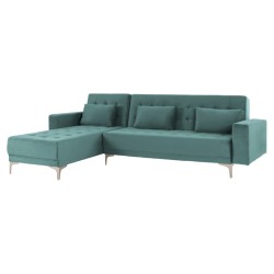 Καναπές - κρεβάτι γωνία με αναστρέψιμη γωνία Eliza σε χρώμα βεραμάν βελούδο διαστάσεων 245x160x80Υcm