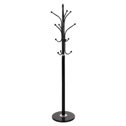 Καλόγερος μεταλλικός 13 σημείων σε μαύρο χρώμα διαστάσεων Φ37x180Υ cm.