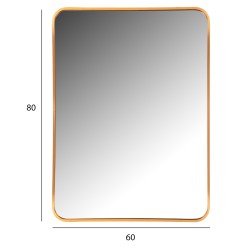 Καθρέπτης τοίχου σκελετός αλουμινίου χρυσός 60x3x80Ycm