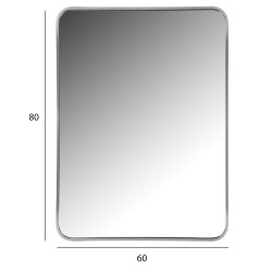 Καθρέπτης τοίχου σκελετός αλουμινίου ασημί 60x3x80Ycm