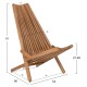 Πολυθρόνα Camy ξύλο Teak σε φυσικό - πτυσσόμενη 54x90x91Ycm