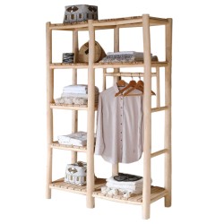 Έπιπλο εισόδου σε φυσικό χρώμα ξύλο τεακ διαστάσεων 120x50x180180Y cm.