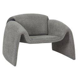 Πολυθρόνα Laforge γκρι μπουκλέ ύφασμα - μεταλλικός σκελετός 100x83x66Ycm