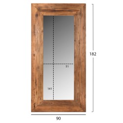 Καθρέπτης τοίχου Yorkshire πλαίσιο ανακυκλωμένο ξύλο Teak 90x182cm