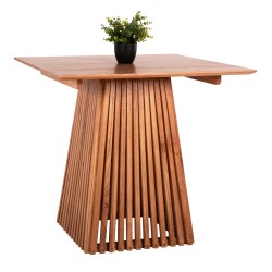 Τραπέζι τραπεζαρίας τετράγωνο Frantz μασίφ Mindi ξύλο 80x80x75Ycm