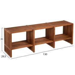 Κονσόλα Nya μασίφ ξύλο Teak σε φυσικό χρώμα 130x29,5x46Ycm