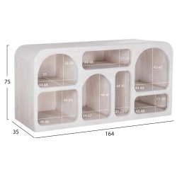 Μπουφές Handyr μασίφ ξύλο Mango σε λευκό χρώμα 165x35x75Ycm