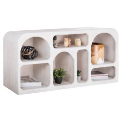 Μπουφές Handyr μασίφ ξύλο Mango σε λευκό χρώμα 165x35x75Ycm