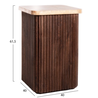 Βοηθητικό τραπεζάκι τετράγωνο Gladys μασίφ Mango 40x40x60Ycm Βοηθητικό τραπεζάκι τετράγωνο Gladys μασίφ Mango 40x40x60Ycm