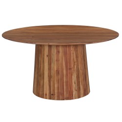 Τραπέζι τραπεζαρίας στρόγγυλο Groot μασίφ ακακία σε φυσικό φ150x76Ycm