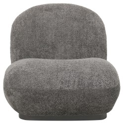 Πολυθρόνα Beany γκρι μπουκλέ ύφασμα διαστάσεων 85x82x77Ycm