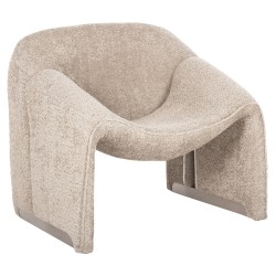 Πολυθρόνα Spiner μπεζ μπουκλέ ύφασμα διαστάσεων 81x64x74Ycm Πολυθρόνα Spiner μπεζ μπουκλέ ύφασμα διαστάσεων 81x64x74Ycm