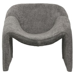 Πολυθρόνα Spiner γκρι μπουκλέ ύφασμα διαστάσεων 81x64x74Ycm